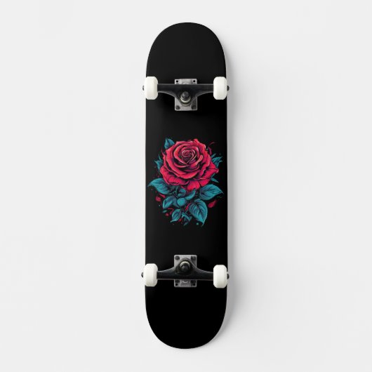 Skateboard Rose rouge (Recto)
