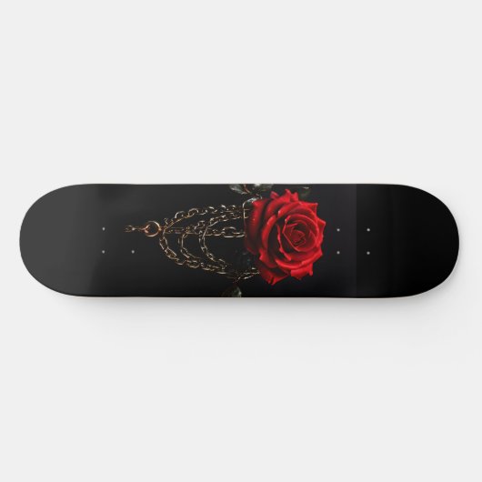 Skateboard Rose rouge dans Chains Goth (Horz)