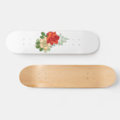 Skateboard Rose rouge et marguerites (Horz)
