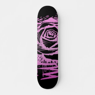 Skateboard Rose Rugueux Graffiti Rose Pink Drip Art de Rue Ur