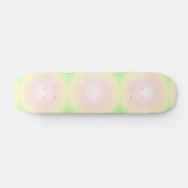 Skateboard Rose vert pâle Blanc 3D Optique Motif dégradé (Horz)