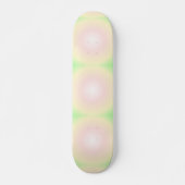Skateboard Rose vert pâle Blanc 3D Optique Motif dégradé (Devant)