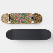 SKATEBOARD ROSE VINTAGE - EMPREINTE DE LÉOPARD (Horz)