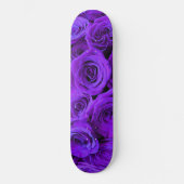 Skateboard Rose violet, fleurs violettes violettes (Recto)