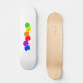 Skateboard Roses arc-en-ciel (Recto)