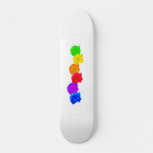 Skateboard Roses arc-en-ciel (Devant)