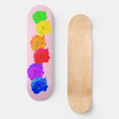 Skateboard Roses arc-en-ciel (Recto)