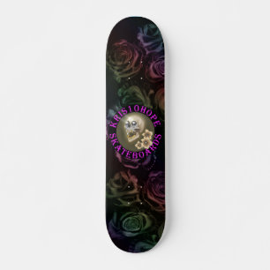 Skateboard Roses arc-en-ciel (Sombre) Métal précieux