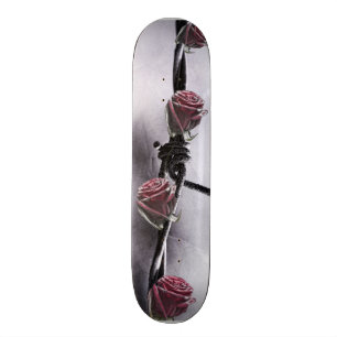 Skateboard roses barbelés