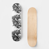 Skateboard Roses et mites - noir (Recto)