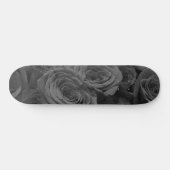 Skateboard Roses gris, photo florale grise (Horz)