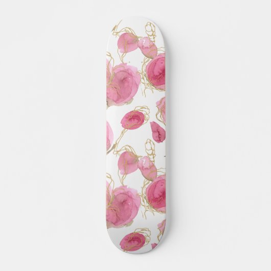 Skateboard Roses roses (Devant)