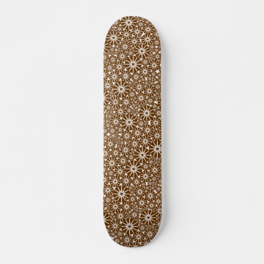 Skateboard Roue étoile Abstrait - Noyer sur bois (Devant)