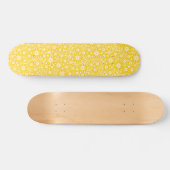 Skateboard Roue étoile Abstraite - orange sur blanc (Horz)
