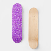 Skateboard Roue étoile Abstraite - violet sur blanc (Recto)