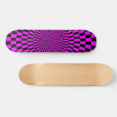 Skateboard Roue Op Art - Magenta et Noir (Horz)