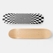 Skateboard Roue Op Art - Noir et Blanc (Horz)