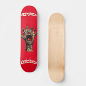 Skateboard Rouge à la main (Recto)