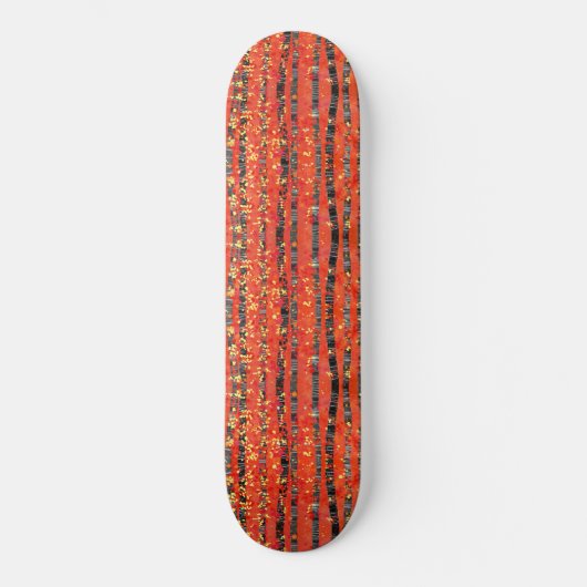 Skateboard Rouge de la forêt de bouleaux (Recto)