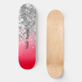 Skateboard Rouge et fausse parties scintillant (Recto)