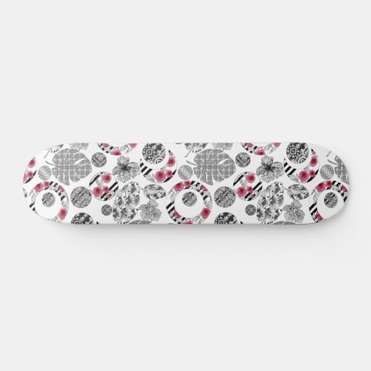 Skateboard Rouge et noir, Quilage, Patchwork (Horz)