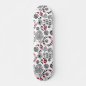 Skateboard Rouge et noir, Quilage, Patchwork (Devant)