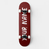 Skateboard Rouge foncé (Recto)