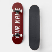 Skateboard Rouge foncé (Recto)