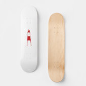 Skateboard rouge graphique plat white.png de phare (Recto)
