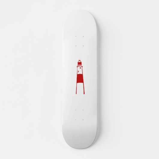 Skateboard rouge graphique plat white.png de phare (Devant)
