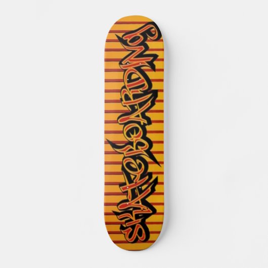 Skateboard rouge jaune - Skateboard (Recto)