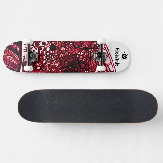 Skateboard Rouge noir cool (Horz)