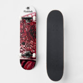 Skateboard Rouge noir cool (Recto)