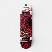 Skateboard Rouge noir cool (Recto)