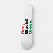 Skateboard Rouge, Noir et Vert. (Recto)