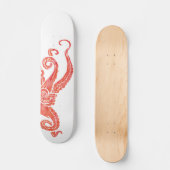 Skateboard Rouge octopique (Recto)