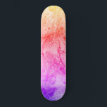Skateboard Rouge rose tendance bleu violet vert jaune moderne<br><div class="desc">Trendy rose rouge bleu violet vert jaune moderne Art Abstrait Modèle Patinage blanc.</div>