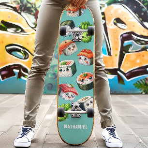Skateboard Roulade de Maki Wasabi Nigiri Sushi Mignon