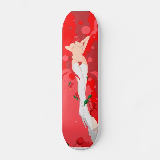 Skateboard Roux de cerise (Recto)