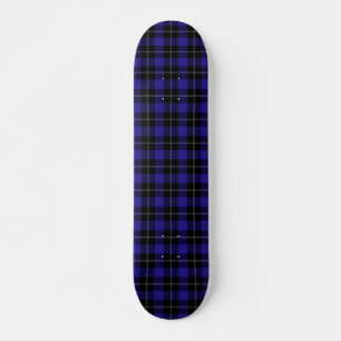 Skateboard Royal Blue Black Plaid