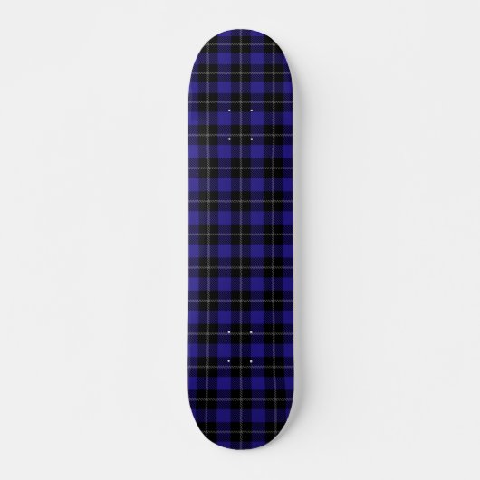Skateboard Royal Blue Black Plaid (Devant)