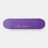 Skateboard Royal Violet Nom Élégant | Classique Tendance (Horz)