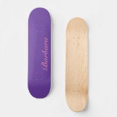 Skateboard Royal Violet Nom Élégant | Classique Tendance (Recto)