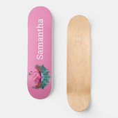 Skateboard Roze Glitter Flamingo (Voorkant)