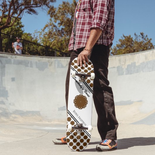 Skateboard Ruban de fleurs Brown par Kenneth Yoncich (Extérieur 2)