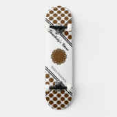 Skateboard Ruban de fleurs Brown par Kenneth Yoncich (Recto)