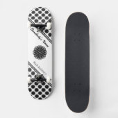 Skateboard Ruban de fleurs noires par Kenneth Yoncich (Recto)