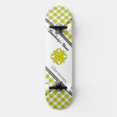 Skateboard Ruban de trèfle jaune par Kenneth Yoncich (Recto)