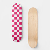 Skateboard Ruby et blanc À damiers Vintage (Recto)