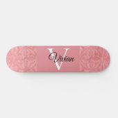 Skateboard Ruddy Pink Batik Nom Monogrammé (Horz)
